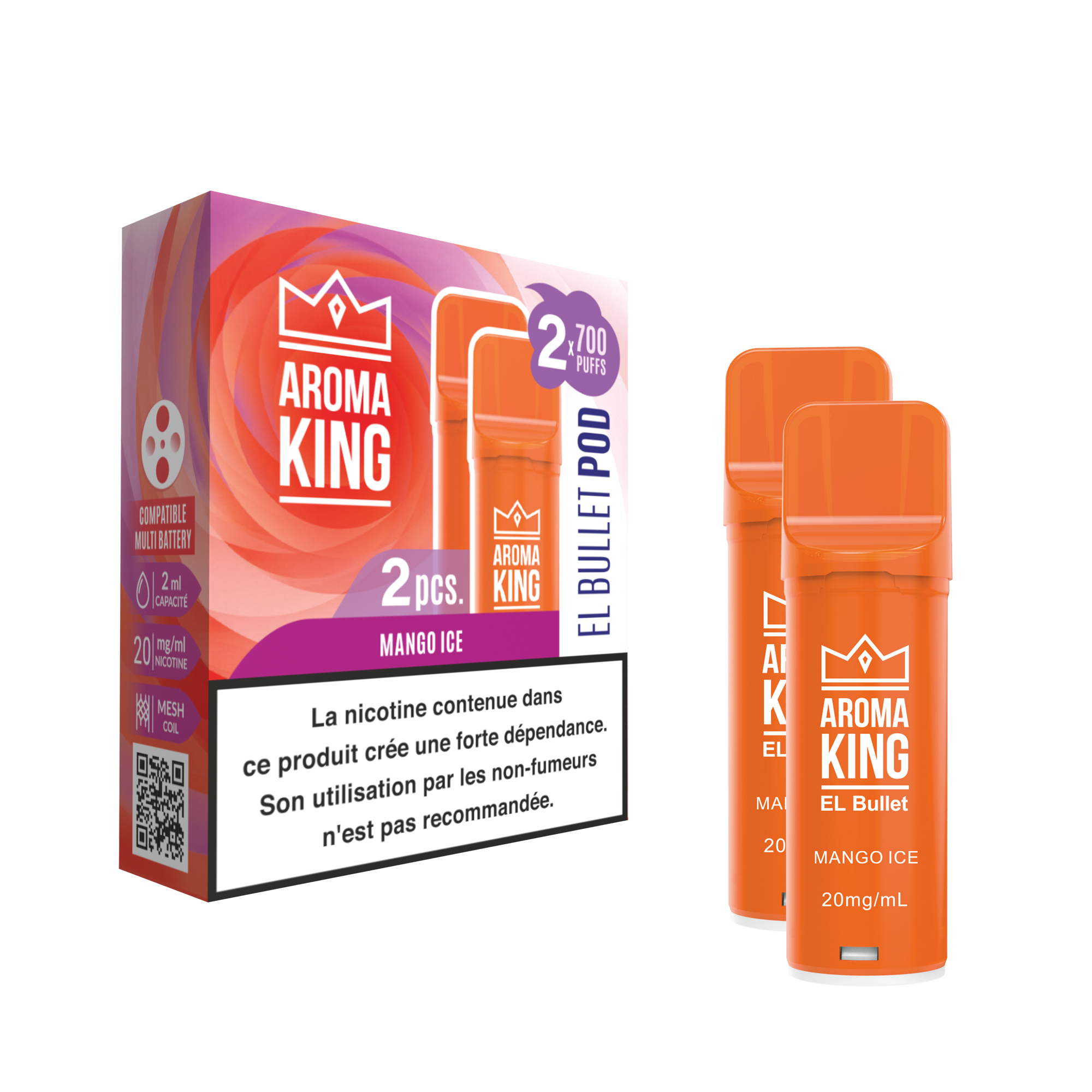 CARTOUCHE MANGO ICE EL BULLET AROMA KING Image